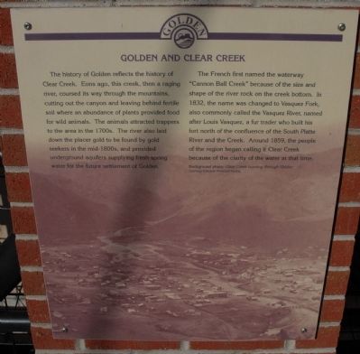 Golden and Clear Creek Marker image. Click for full size.