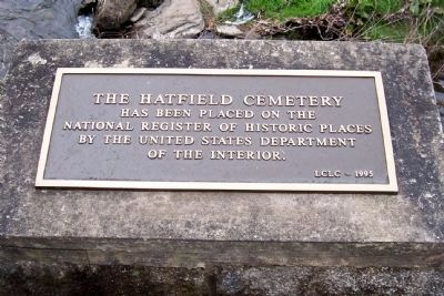 Hatfield Cemetery Designated National Registered Historic Place image. Click for full size.