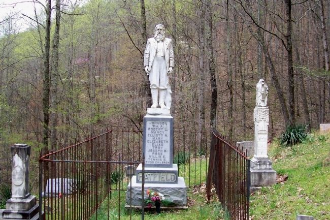 Hatfield Cemetery Grave Stone "Devil Anse" Hatfield image. Click for full size.