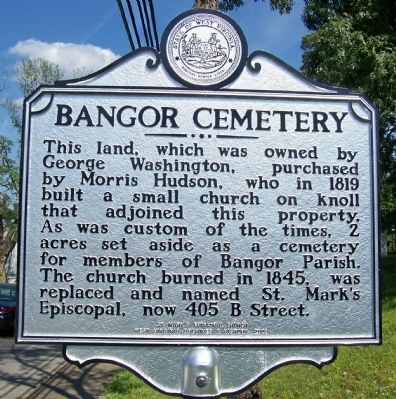 Bangor Cemetery Marker image. Click for full size.