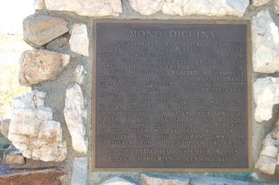 Mono Diggins Marker. Click for full size. Mono Diggins Marker image. Click for full size.