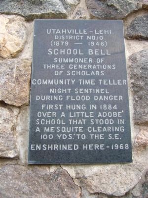 Utahville – Lehi School Bell image. Click for full size.
