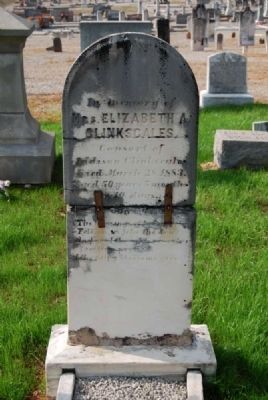 Elizabeth A. Clinkscales Tombstone image. Click for full size.