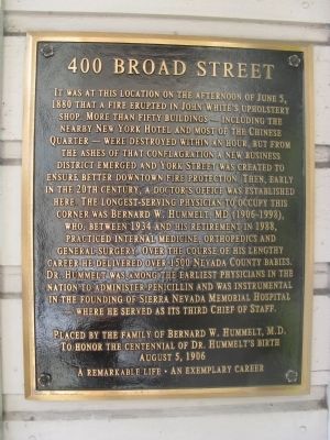 400 Broad Street Marker image. Click for full size.