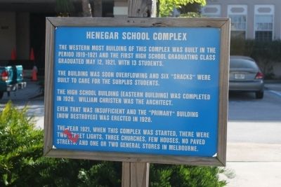 Henegar School Complex Marker image. Click for full size.