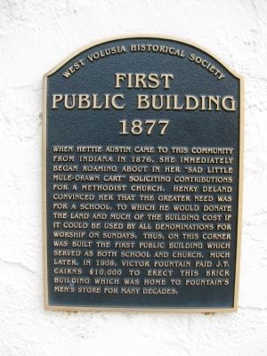 First Public Building Marker image. Click for full size.