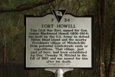 Fort Howell Marker. Click for full size. Fort Howell Marker image. Click for full size.