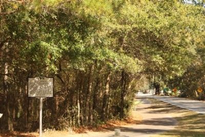 Fort Howell Marker, looking north along Beach City Road. Click for full size. Fort Howell Marker, looking north along Beach City Road image. Click for full size.