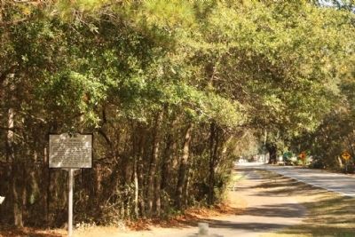 Fort Howell Marker, looking north along Beach City Road image. Click for full size.