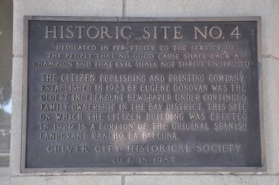 The Citizen Building Marker. Click for full size. The Citizen Building Marker image. Click for full size.