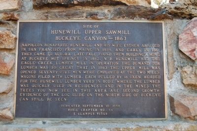 Hunewill Upper Sawmill Marker image. Click for full size.