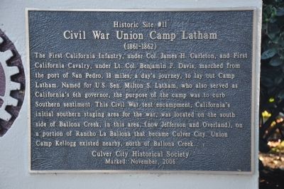 Camp Latham Marker image. Click for full size.