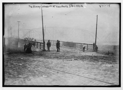Steel strikers at the "Bloody Corner of McKees Rocks". Click for full size. Steel strikers at the "Bloody Corner of McKees Rocks" image. Click for full size.