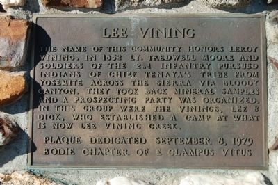 Lee Vining Marker image. Click for full size.