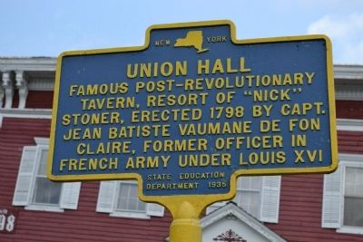 UNION HALL Marker. Click for full size. UNION HALL Marker image. Click for full size.