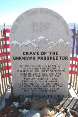 Grave of the Unknown Prospector Marker image. Click for full size.