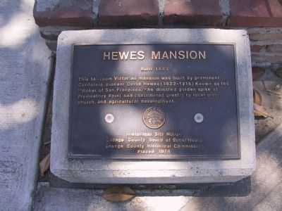 Hewes Mansion Marker image. Click for full size.