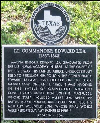 Lt. Commander Edward Lea Marker image. Click for full size.