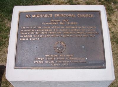 St. Michael's Episcopal Church Marker. Click for full size. St. Michael's Episcopal Church Marker image. Click for full size.