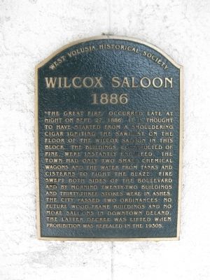 Wilcox Saloon Marker image. Click for full size.