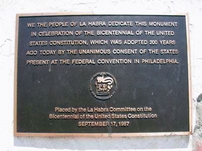 Bicentennial Plaque (<i>Upper Marker</i>) image. Click for full size.