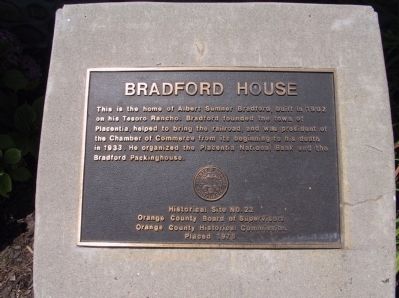 Bradford House Marker. Click for full size. Bradford House Marker image. Click for full size.