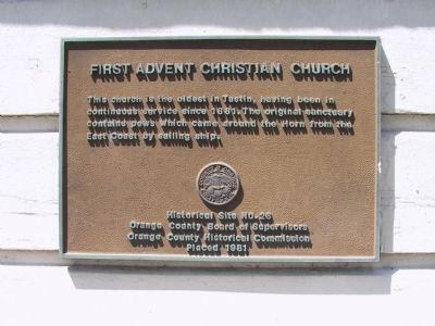 First Advent Christian Church Marker image. Click for full size.