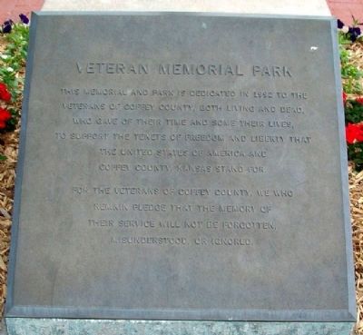 Coffey County Veterans Memorial Park Marker image. Click for full size.