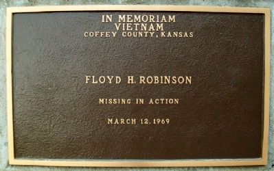 Coffey County Veterans Memorial Park Vietnam Marker. Click for full size. Coffey County Veterans Memorial Park Vietnam Marker image. Click for full size.