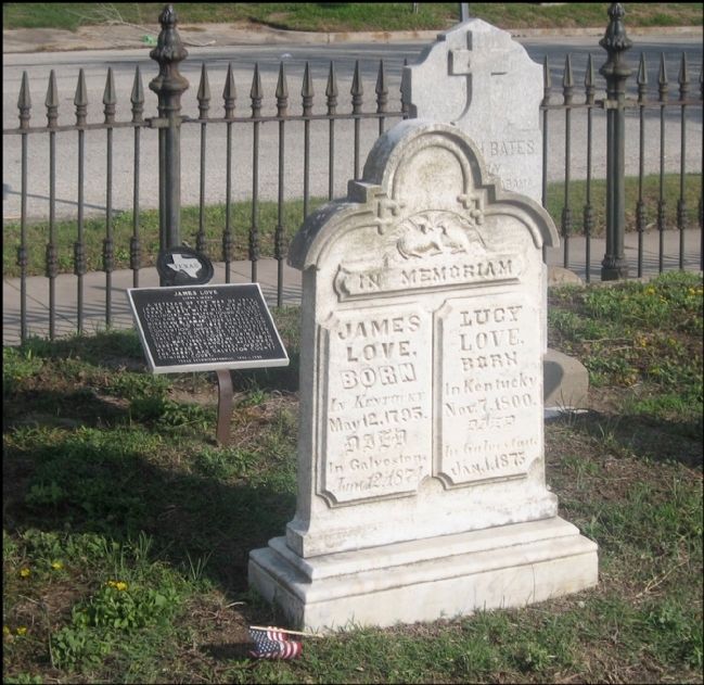 James Love Tombstone image. Click for full size.