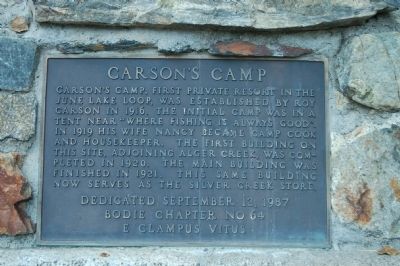 Carson’s Camp Marker image. Click for full size.