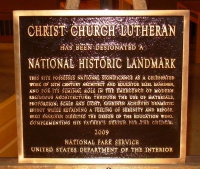 Christ Church Lutheran National Historic Landmark Marker image. Click for full size.