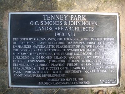 Tenney Park Marker image. Click for full size.
