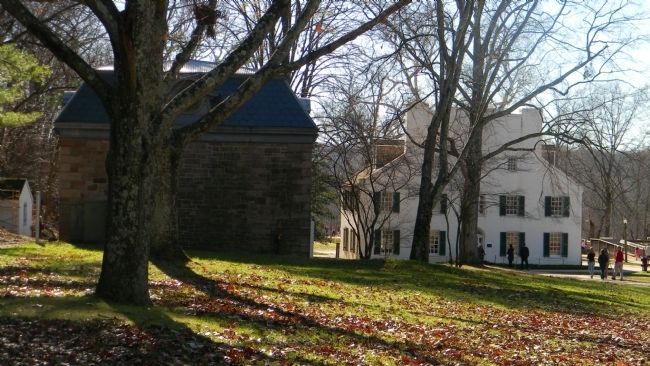 Washington Aqueduct facility, left, at the Chesapeake and Ohio Canal National Historical Park. Click for full size. Washington Aqueduct facility, left, at the Chesapeake and Ohio Canal National Historical Park image. Click for full size.