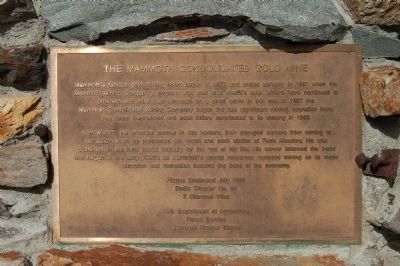 The Mammoth Consolidated Gold Mine Marker image. Click for full size.