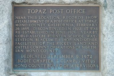 Topaz Post Office Marker image. Click for full size.