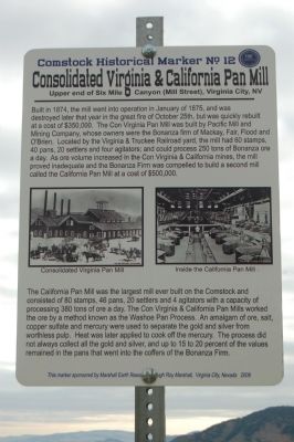 Consolidated Virginia & California Pan Mill Marker image. Click for full size.