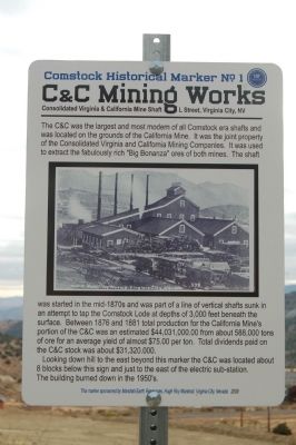 C & C Mining Works Marker image. Click for full size.