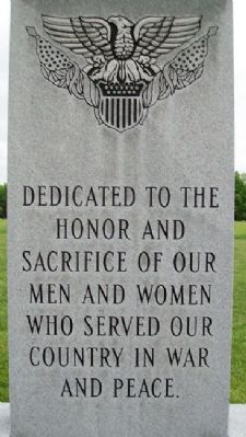 Louisburg Veterans Memorial. Click for full size. Louisburg Veterans Memorial image. Click for full size.