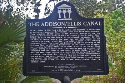 The Addison/Ellis Canal Marker image. Click for full size.