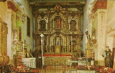 Altar in Serra Chapel image. Click for full size.