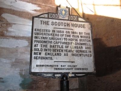 The Scotch House Marker inside the Boardman House. image. Click for full size.