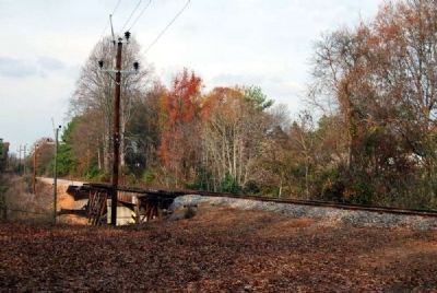 Railroad Track That Runs Along the<br>North Border of Orr Mill Cemetery image. Click for full size.