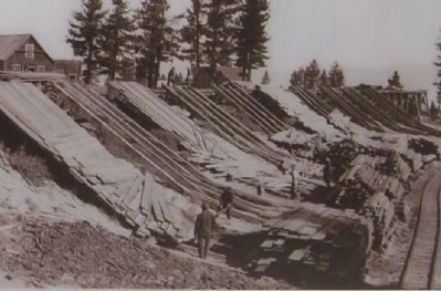 The Lumber Skids, Detail from Looking North Marker - Panel 8. Click for full size. The Lumber Skids, Detail from Looking North Marker - Panel 8 image. Click for full size.