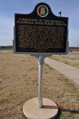 Formation of the George C Marshall Space Flight Center Marker image. Click for full size.