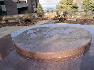 50th Anniversary of World War II Marker. Click for full size. 50th Anniversary of World War II Marker image. Click for full size.
