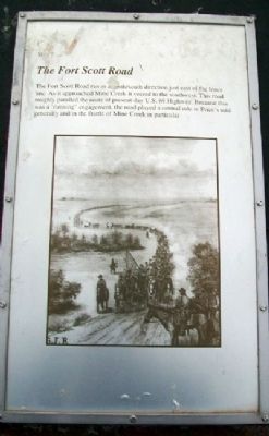 The Fort Scott Road Marker image. Click for full size.