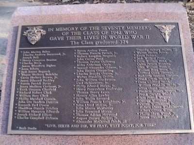 Class of 1942 World War II Deaths Marker image. Click for full size.