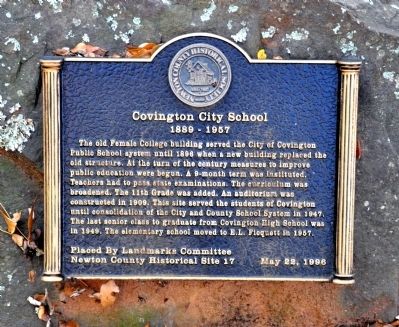 Covington City School Marker image. Click for full size.