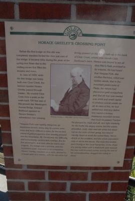 Horace Greeley’s Crossing Point Marker image. Click for full size.
